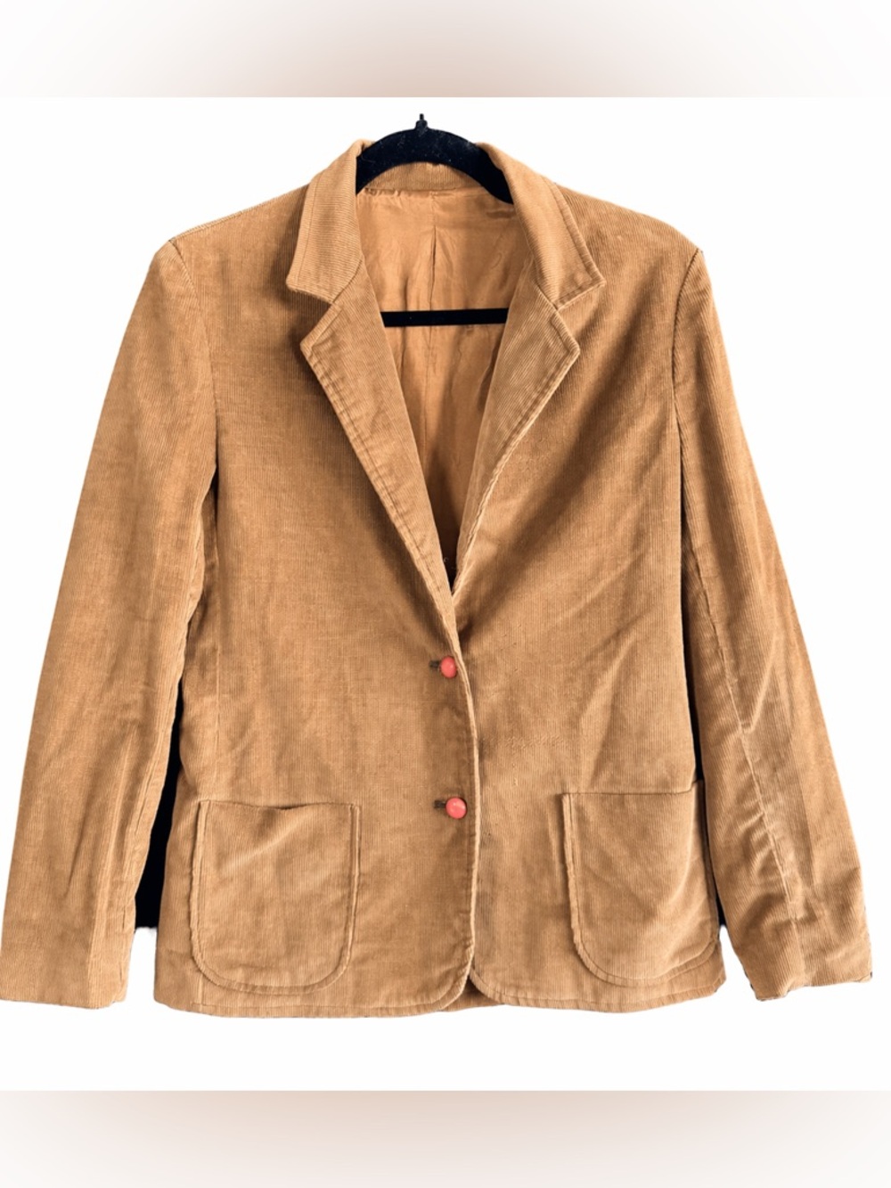 Oscar de la Renta Camel Corduroy Blazer